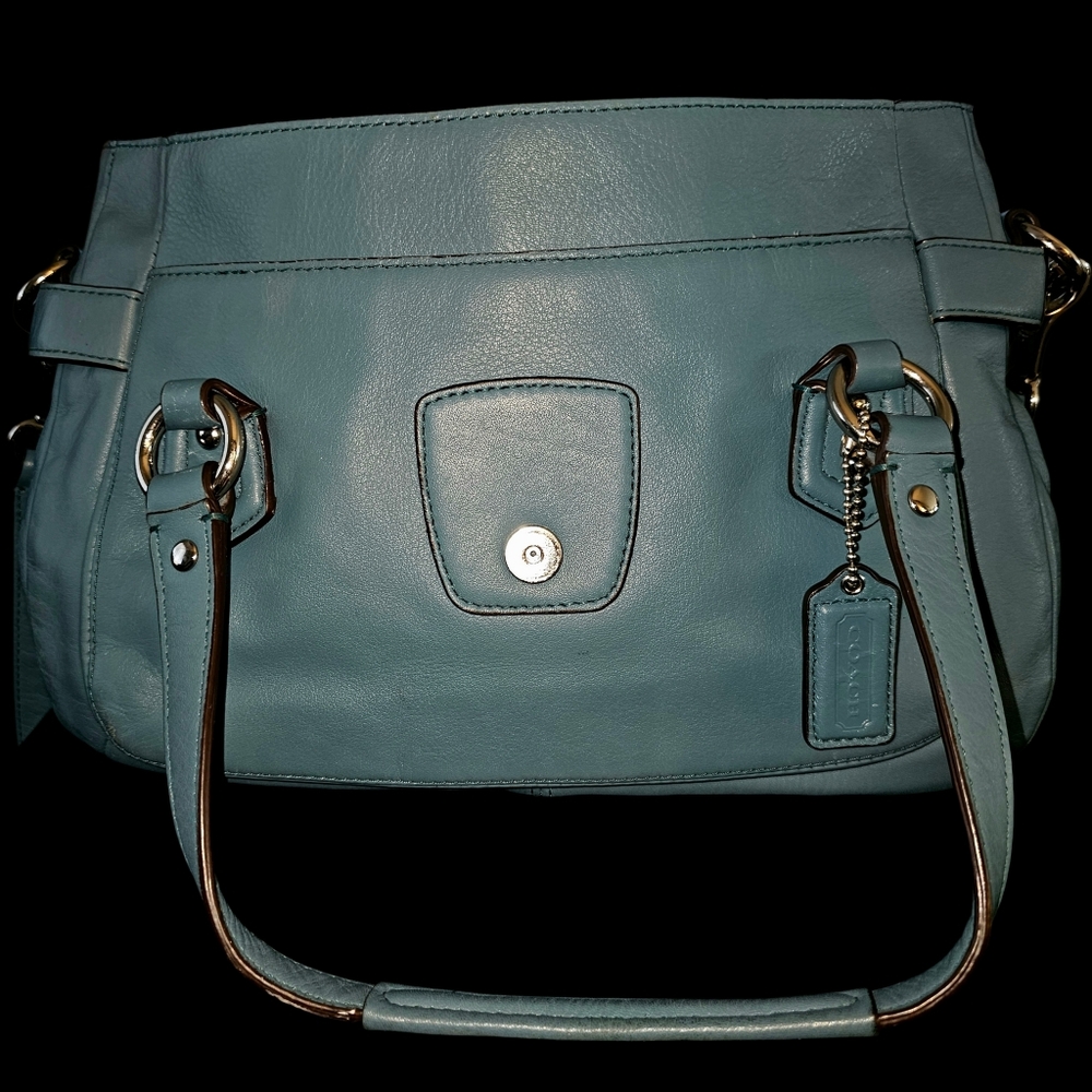 Coach Campbell Leather Satchel/Crossbody Purse - Picture 2 of 9